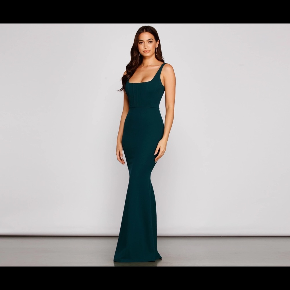 Windsor Dark Green Formal Dress XS